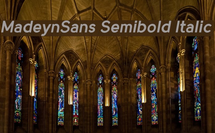 MadeynSans Semibold Italic Font examples