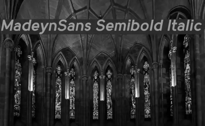 MadeynSans Semibold Italic Font examples