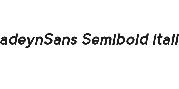 MadeynSans Semibold Italic Logo