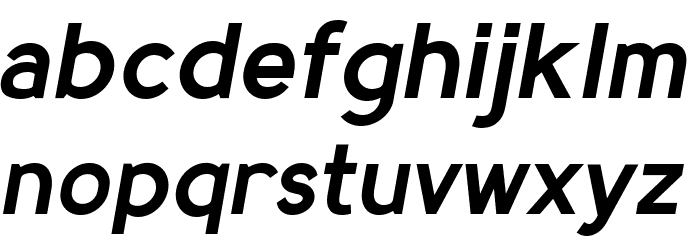 MadeynSans Semibold Italic Font LOWERCASE