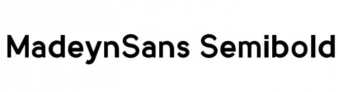 MadeynSans Semibold  Free Fonts Download