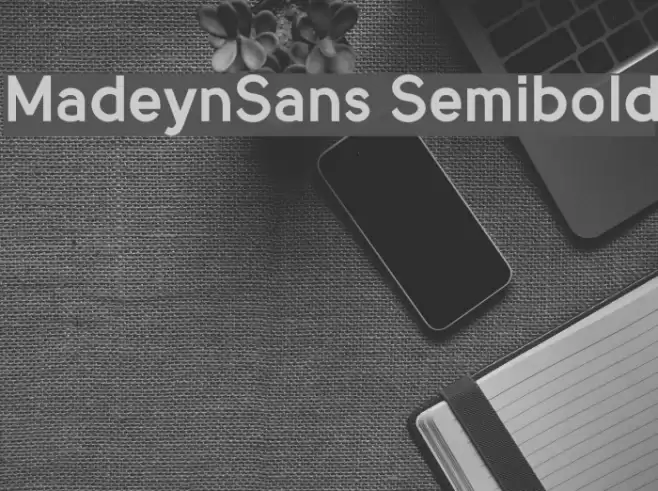 MadeynSans Semibold Font examples
