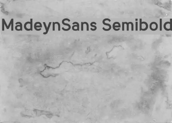 MadeynSans Semibold Font examples