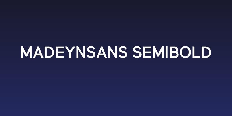 MadeynSans Semibold Social Header