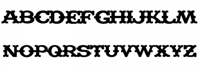 Madfont Bars Schriftart Groß