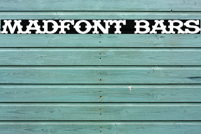 Madfont Bars Font examples