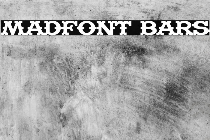 Madfont Bars Font examples