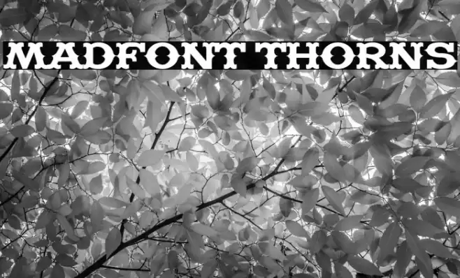 Madfont Thorns Font examples