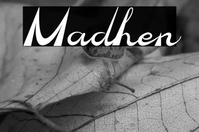 Madhen Font examples