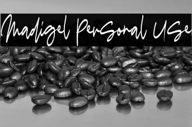 Madigel Personal Use Font examples