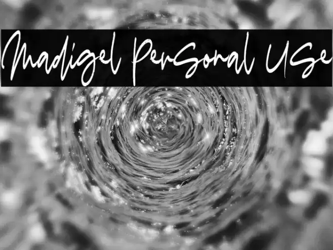 Madigel Personal Use Font examples