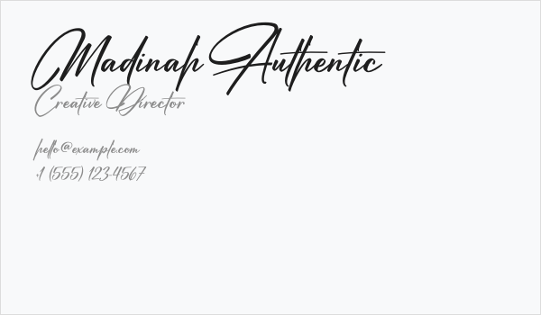 Madinah Authentic Business Card