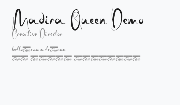 Madira Queen Demo Business Card