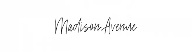 Madison Avenue  Frei Schriftart Herunterladen