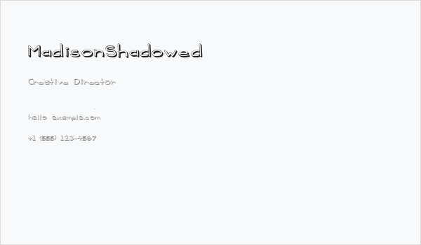 MadisonShadowed Business Card