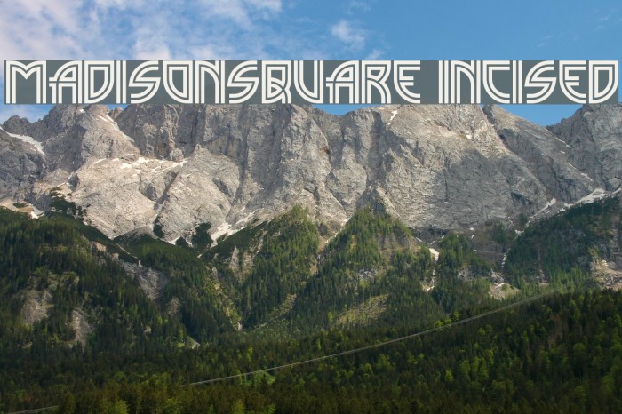 MadisonSquare Incised Font examples