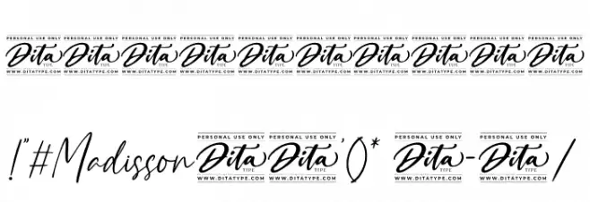 Madisson Personal Use Font OTHER CHARS