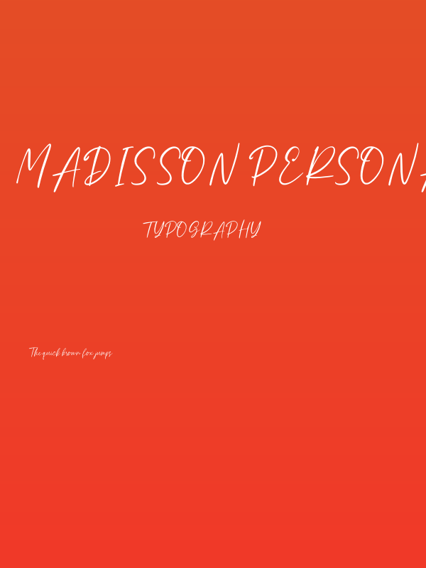 Madisson Personal Use Poster