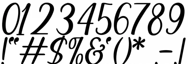 Madista Calligraphy Font OTHER CHARS