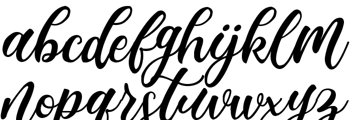 Madista Calligraphy Font LOWERCASE