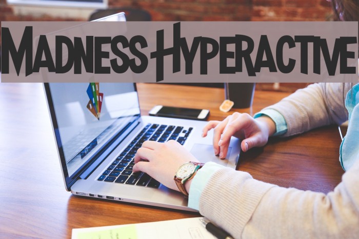Madness Hyperactive Font examples