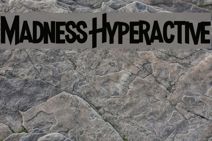 Madness Hyperactive Font examples