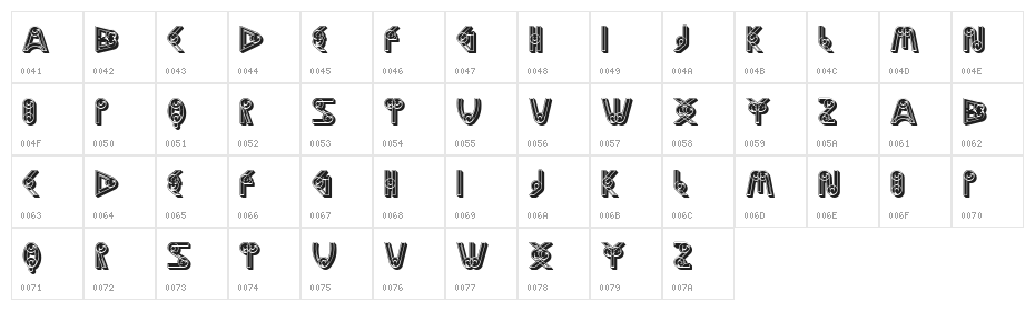 Madness Regular Character Map