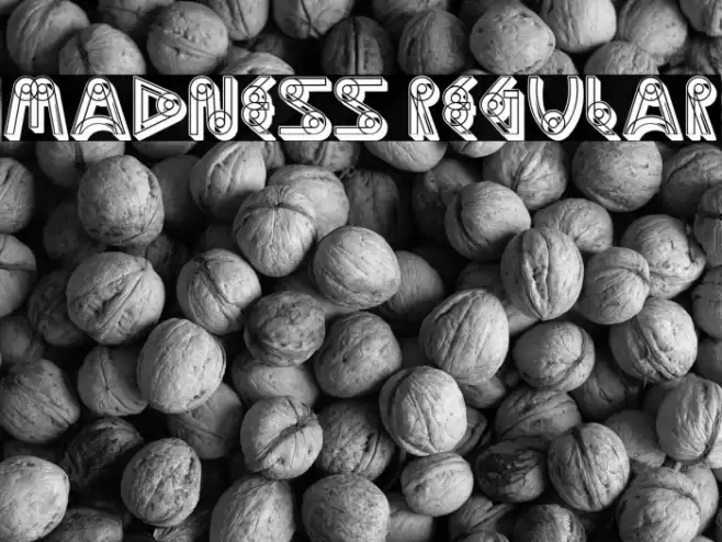 Madness Regular Font examples