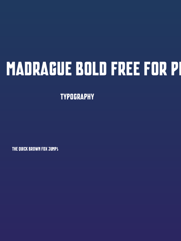 Madrague Bold FREE FOR PERSONAL USE ONLY Poster