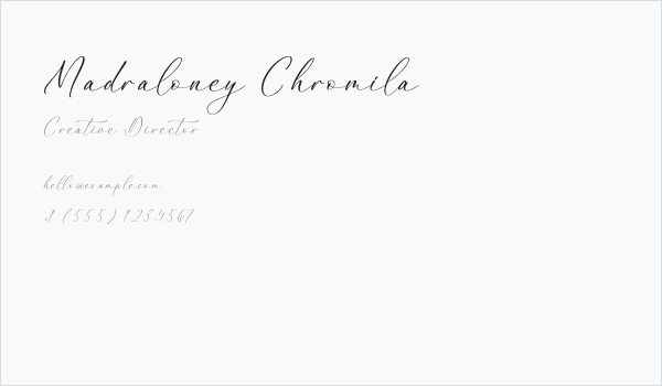 Madraloney Chromila Business Card