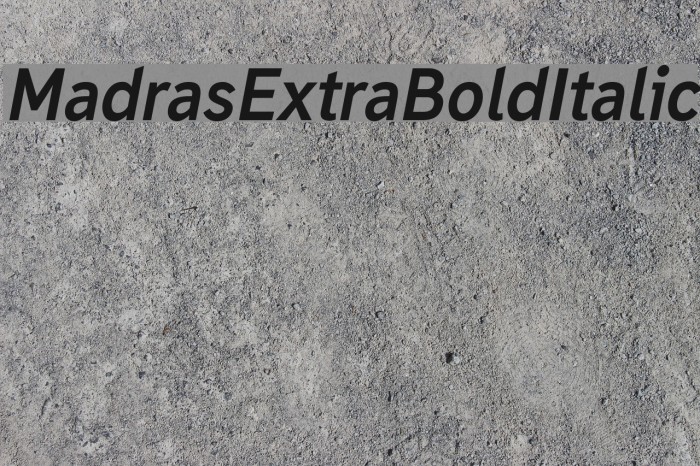 MadrasExtraBoldItalic Font examples