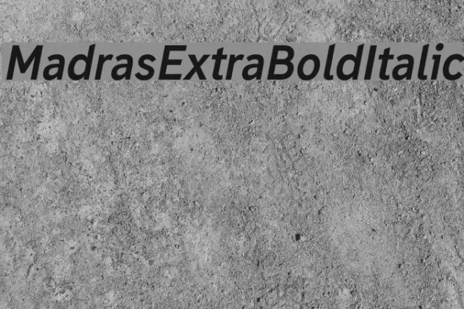 MadrasExtraBoldItalic Example 2