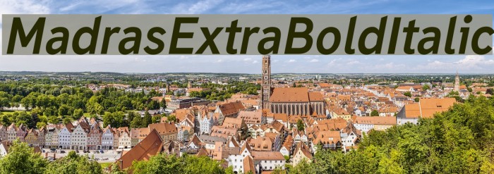 MadrasExtraBoldItalic Font examples