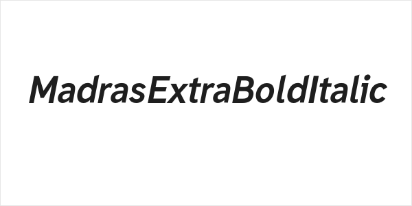 MadrasExtraBoldItalic Logo