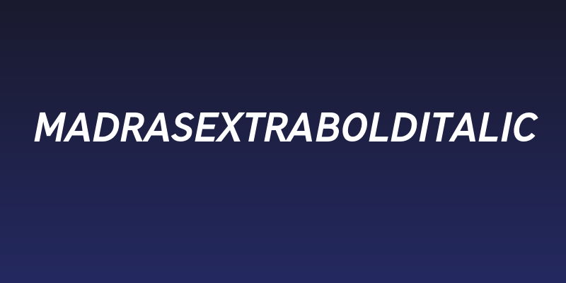 MadrasExtraBoldItalic Social Header