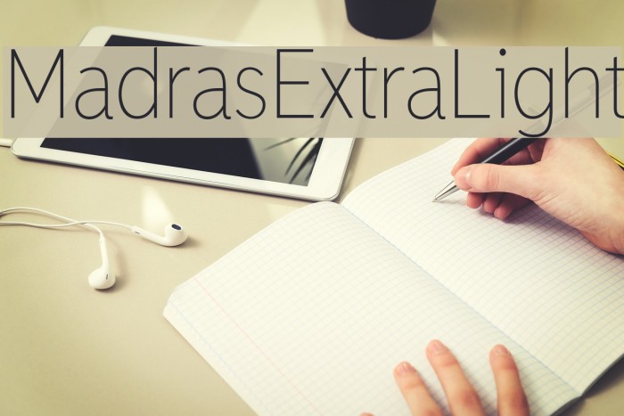 MadrasExtraLight Font examples