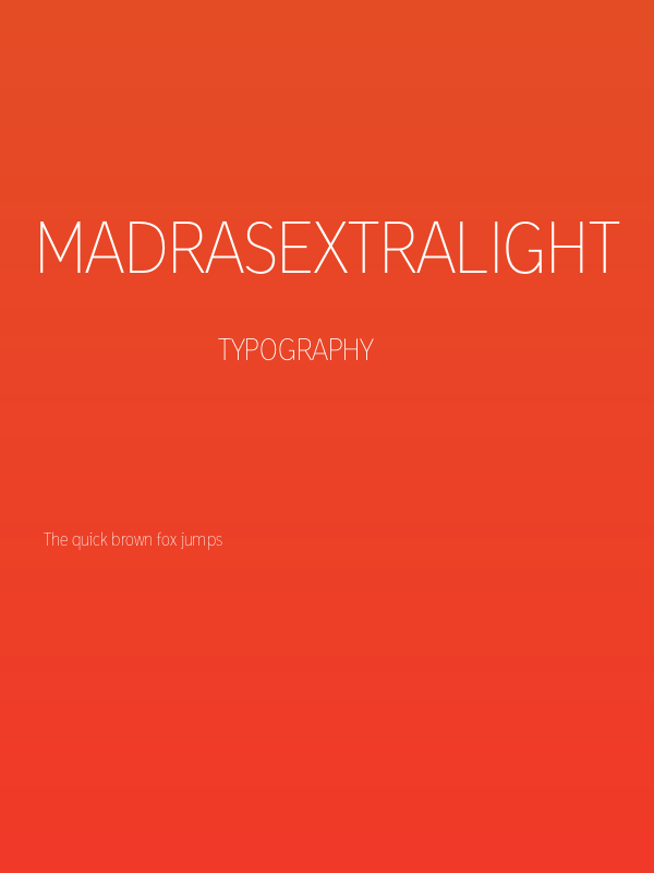 MadrasExtraLight Poster