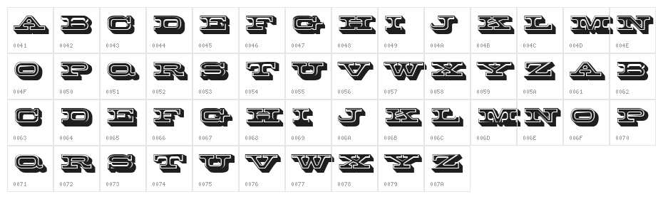 Madrid Filled 3D Regular Character Map