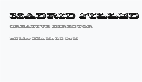 Madrid Filled 3D Regular Business Card