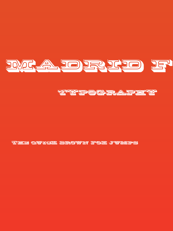 Madrid Filled 3D Regular Poster