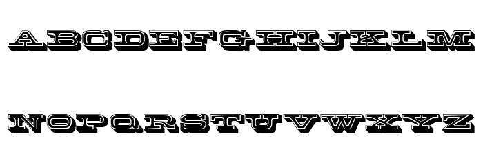 Madrid Filled 3D Regular Font LOWERCASE