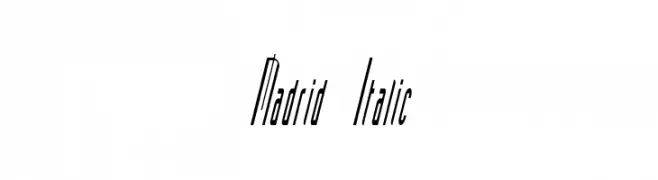 Madrid Italic  Скачать бесплатные шрифты