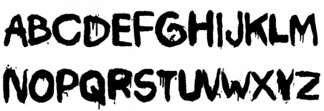 Madrid Vandals Schriftart Kleinbuchstaben