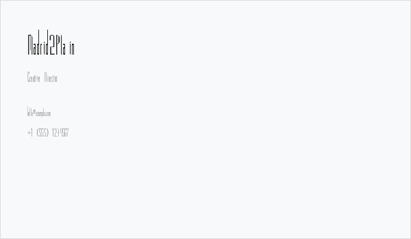 Madrid2Plain Business Card