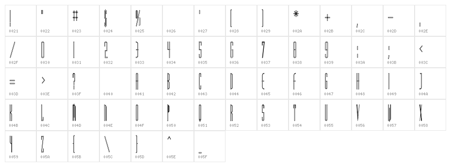 MadridHC Character Map