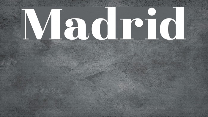 Madrid Font examples
