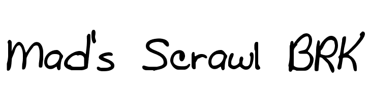 Mad's Scrawl BRK  免费字体下载