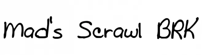 Mad's Scrawl BRK  フリーフォントのダウンロード