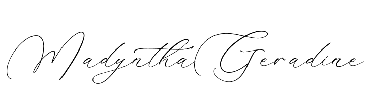 Madyntha Geradine फ़ॉन्ट