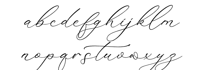 Madyntha Geradine Font LOWERCASE